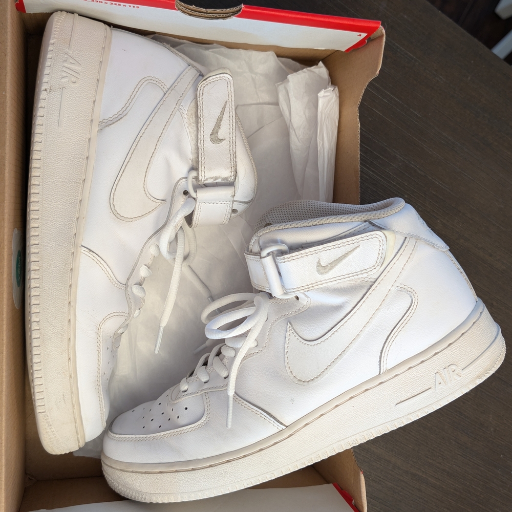 Nike Air Force One White High-Top Sneakers